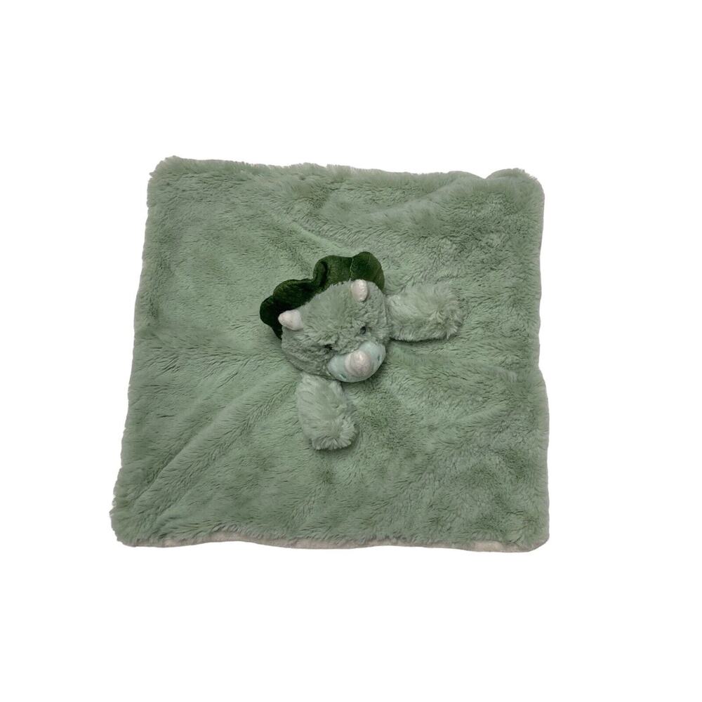K Luxe Kellytoy Dinosaur Lovey Security Baby Blanket Plush Green 13x14